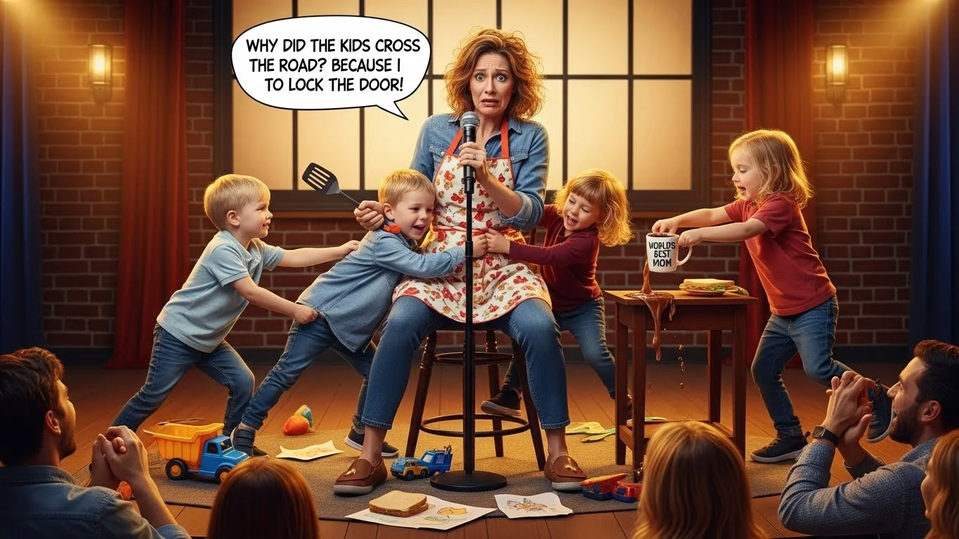 Mama jokes about family life